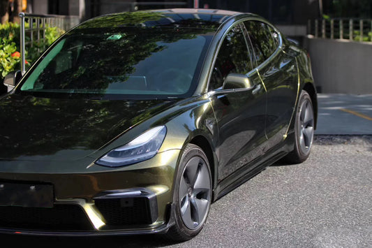 TESLA MODEL 3 (2019-ON) CARBON FIBER SIDE SKIRTS VER.2