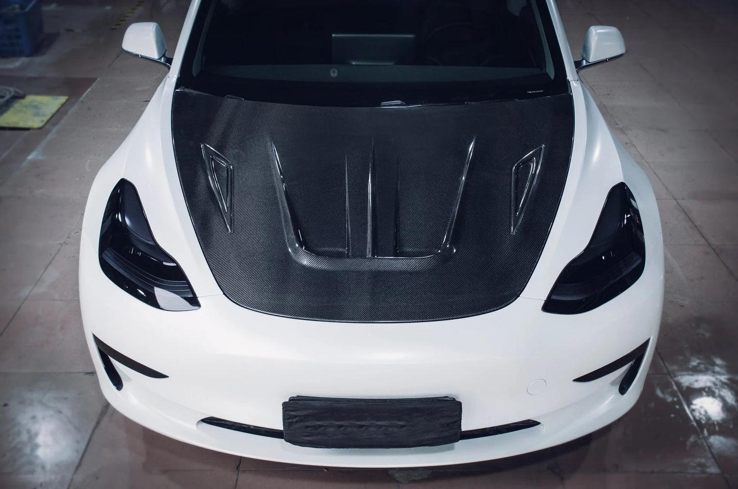TESLA MODEL 3 (2019-ON) CARBON FIBER HOOD BONNET V3