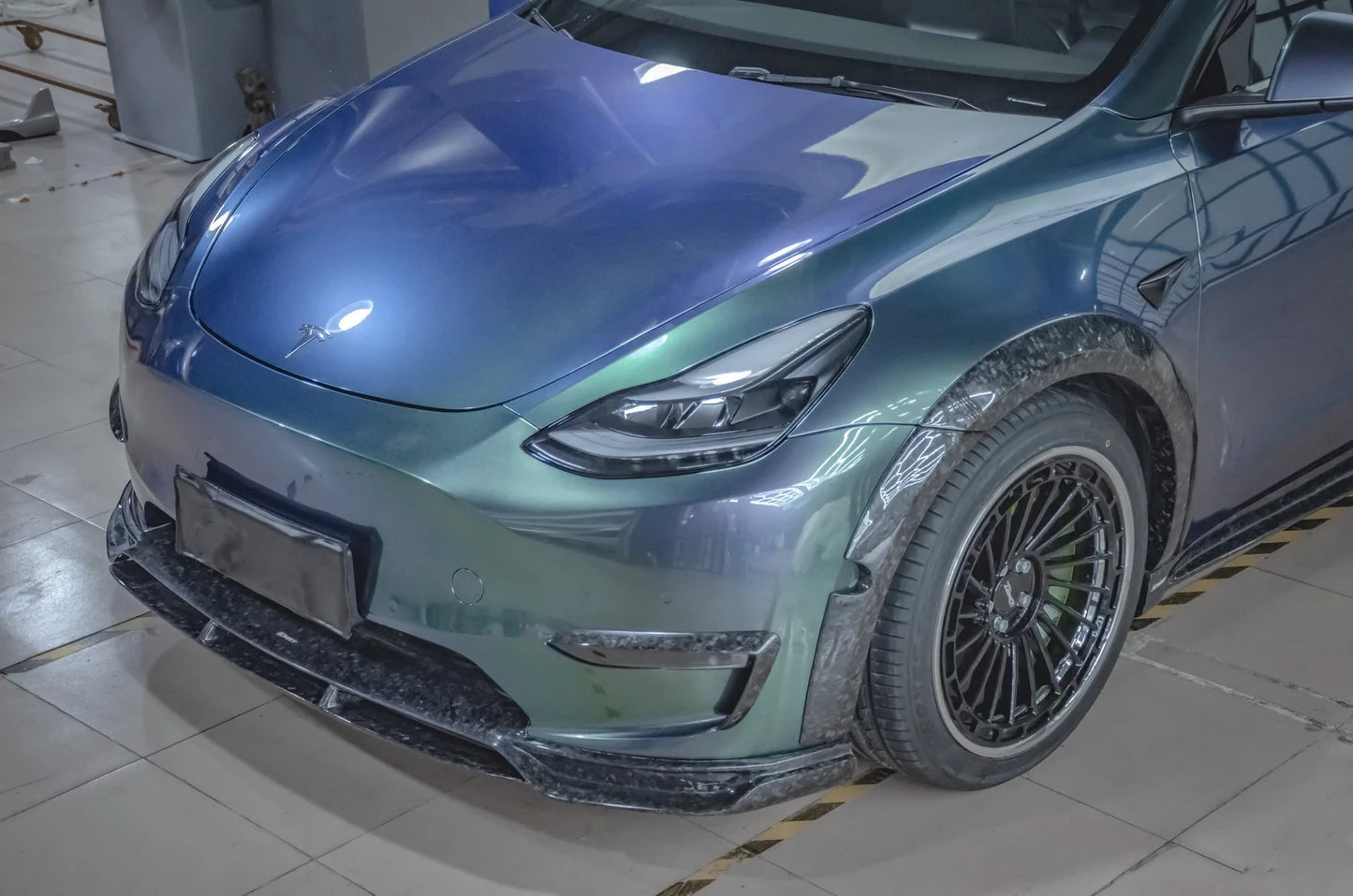 TESLA MODEL Y (2021-ON) CARBON FIBER WIDEBODY WHEEL ARCHES