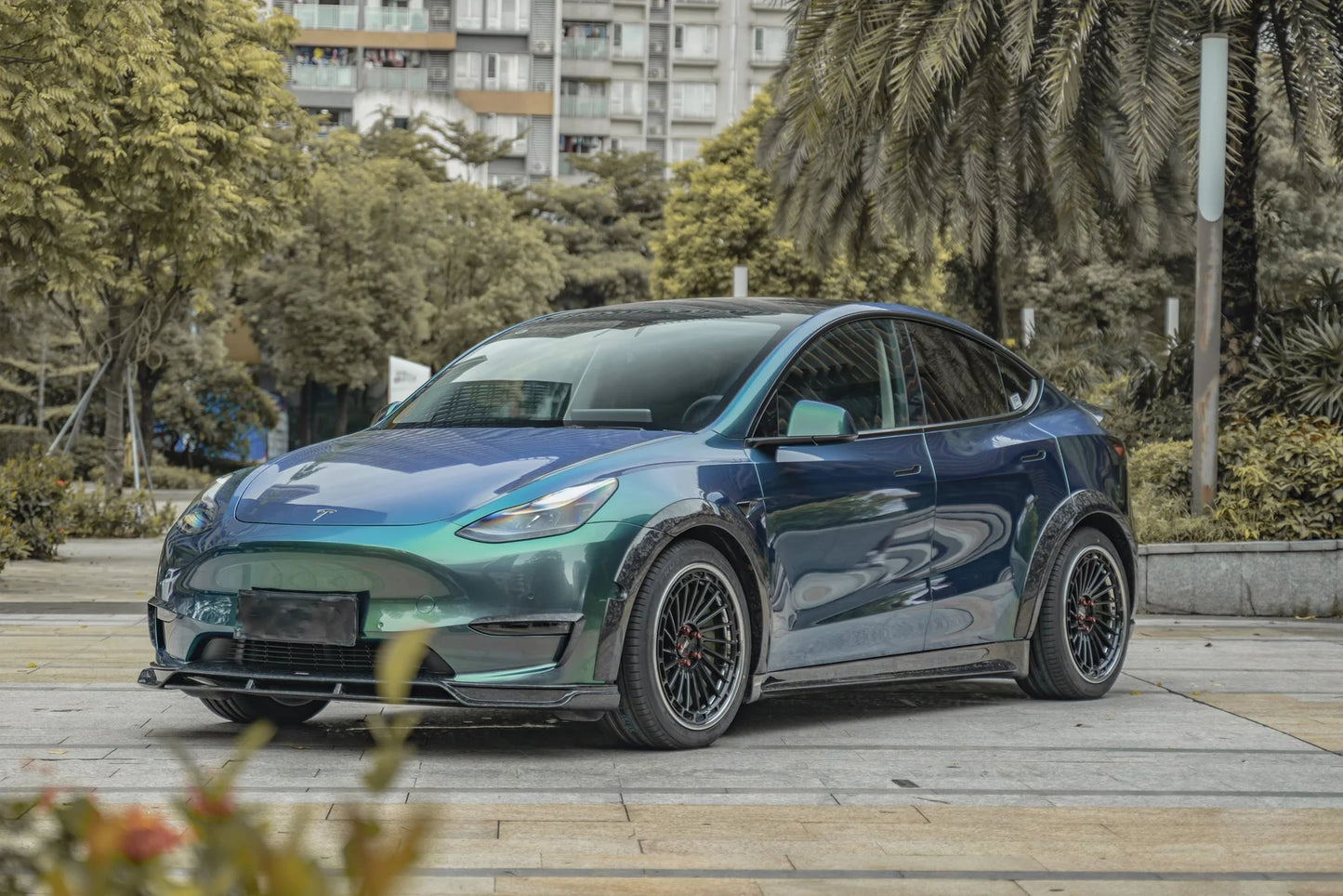 TESLA MODEL Y (2021-ON) CARBON FIBER WIDEBODY WHEEL ARCHES
