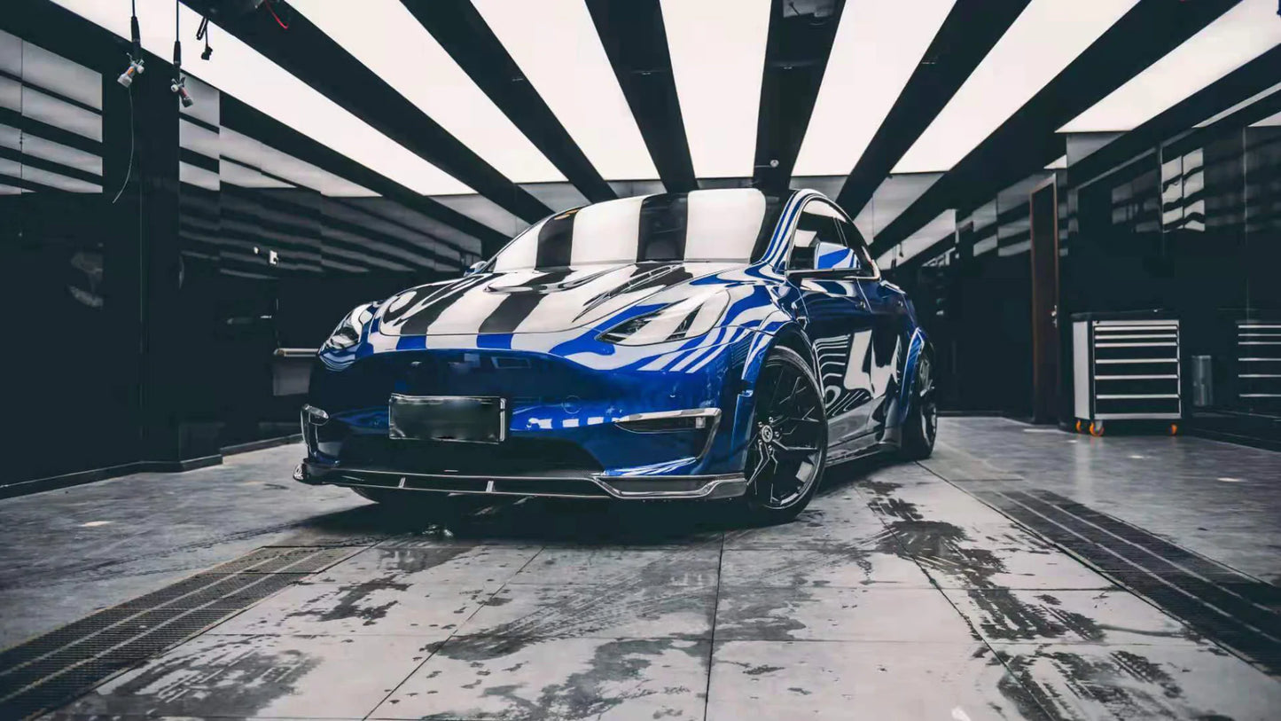 TESLA MODEL Y (2021-ON) CARBON FIBER FRONT LIP V2