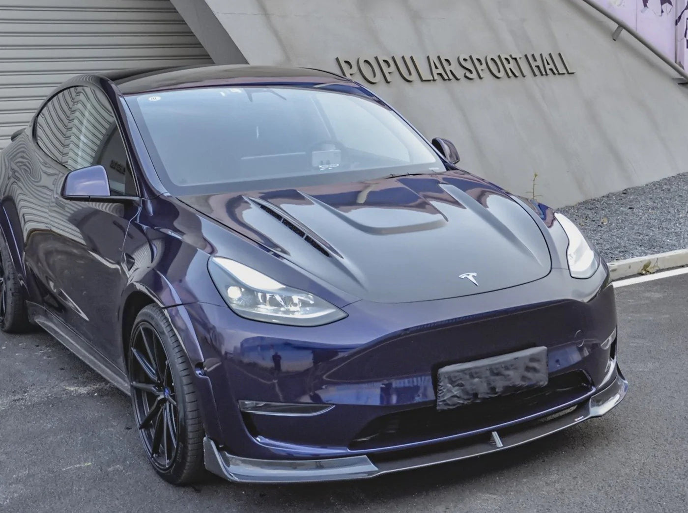 TESLA MODEL Y (2021-ON) CARBON FIBER FRONT LIP V1