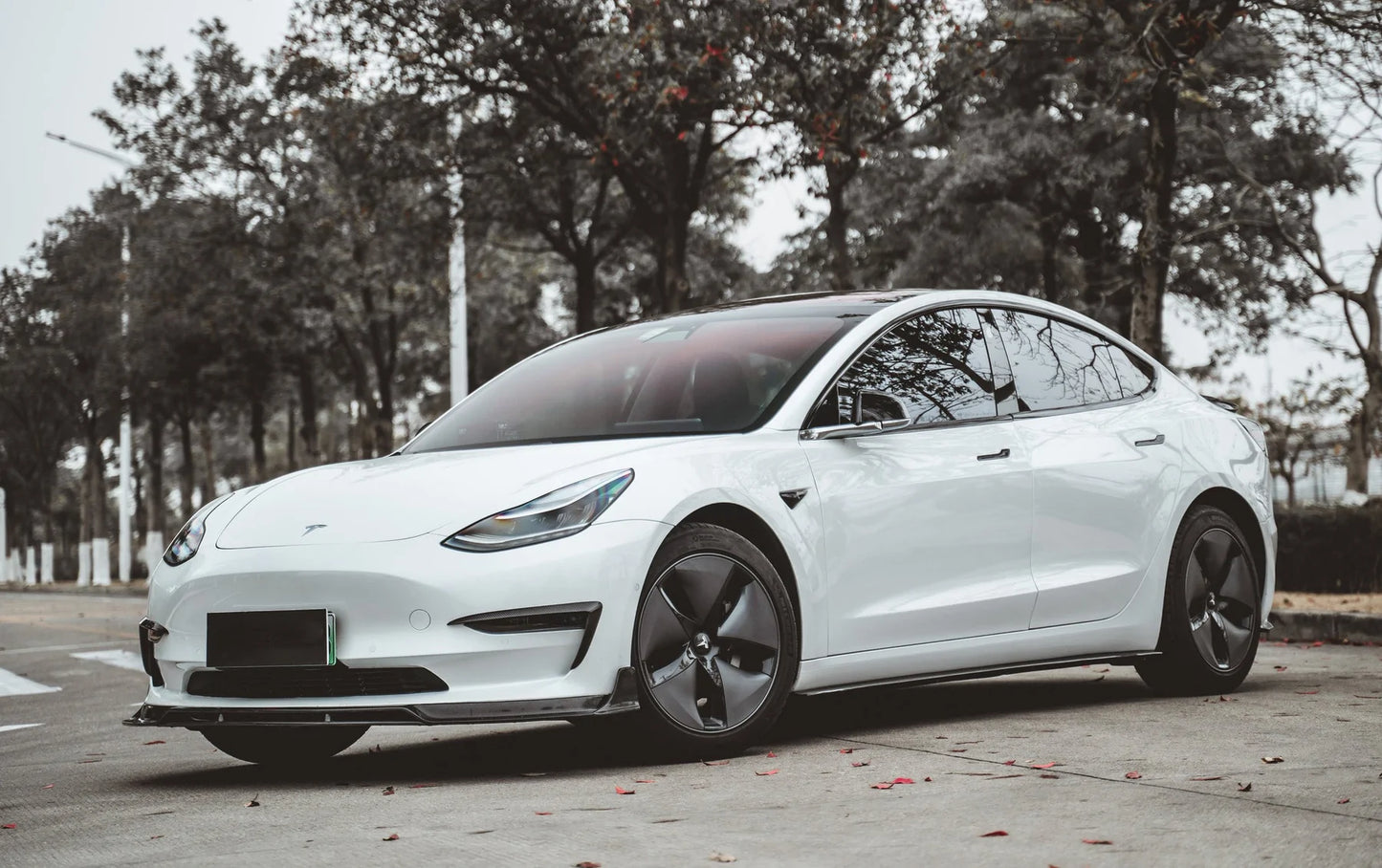 TESLA MODEL 3 (2019-ON) CARBON FIBER SIDE SKIRTS V1