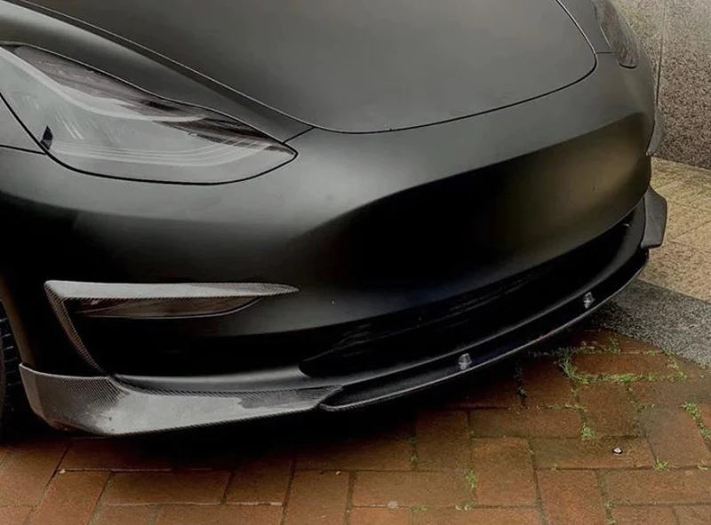 TESLA MODEL 3 (2019-ON) CARBON FIBER FRONT LIP V3
