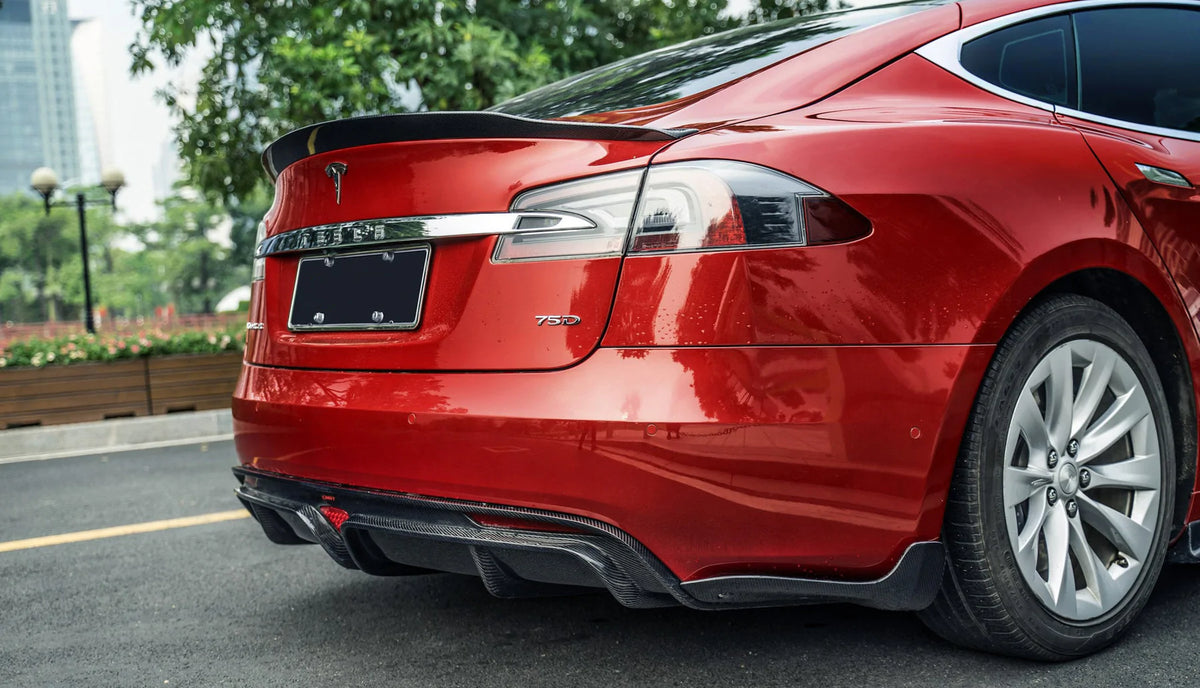 Up Performance Rear Spoiler Model S TESLA MODEL S (2013-2020) CARBON FIBER REAR SPOILER VER.1 ...